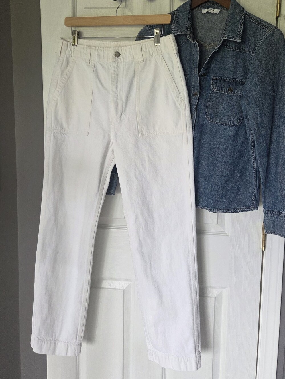 Aritizia Denim Forum The Joni High Rise Utility Jeans - White - 28